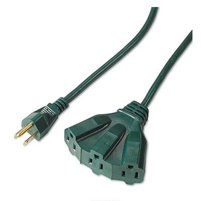Master Electrician Outdoor Extension Cord, Green, Triple Tap, 8 Foot