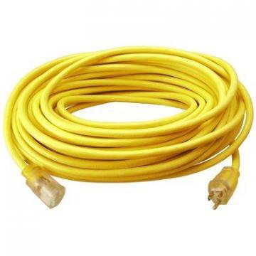 Master Electrician 100 Foot 12/3 SJTW-A Round Vinyl Yellow Extension Cord