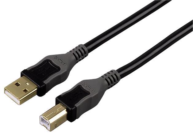 Hama 0.5m Gold Plated A Plug to B Plug USB 2.0 Lead