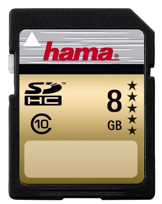 Hama 8GB Class 10 Gold SDHC Card - 22 MB/s