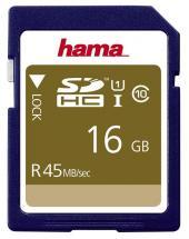 Hama 16GB Class 10 UHS-1 SDHC Card - 45 MB/s