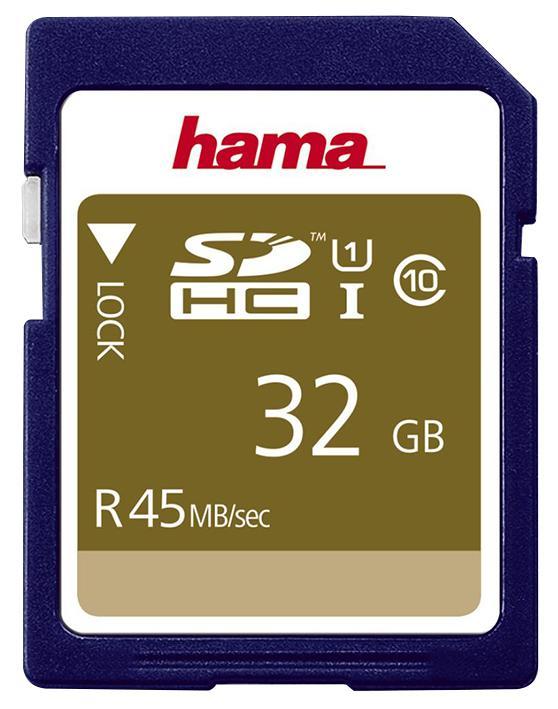 Hama 32GB Class 10 UHS-1 SDHC Card - 45 MB/s