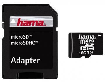 Hama 16GB Class 10 MicroSDHC Card & SD Adapter - 22 MB/s