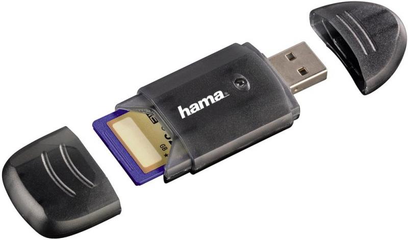 Hama USB 2.0 Memory Card Reader - Anthracite/Black