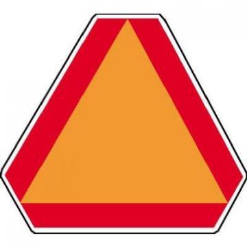 Hy-Ko Safety Emblem, "Slow Moving Vehicle", Aluminum, 16 x14"