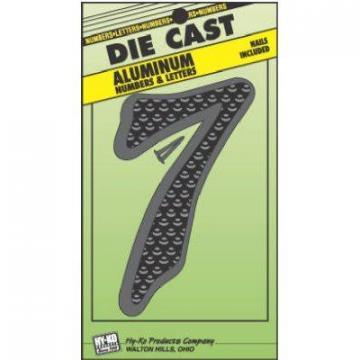 Hy-Ko House Address Number "7", Black Die-Cast Aluminum, 4.5"