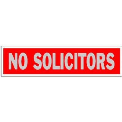 Hy-Ko 2x8-Inch Red No Solicitors Sign