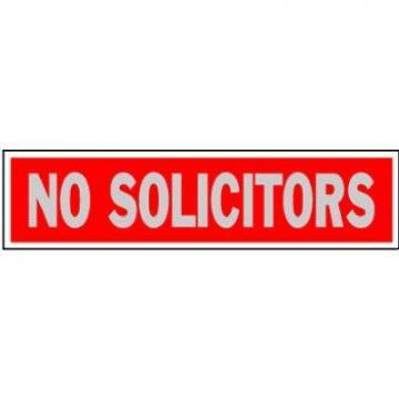 Hy-Ko 2x8-Inch Red No Solicitors Sign
