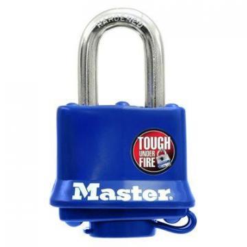 Master Lock 1-1/2" Laminated Padlock With Blue Weatherproof Cover