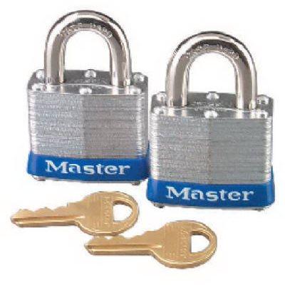 Master Lock 2-Pack 1-1/2" Laminated Keyed-Alike Padlock