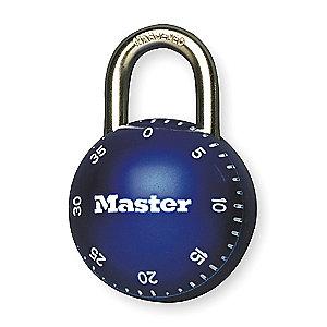 Master Lock Combination Padlock Center-Dial Location, 11/16"