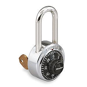 Master Lock Combination Padlock Front-Dial Location, 1-1/2"