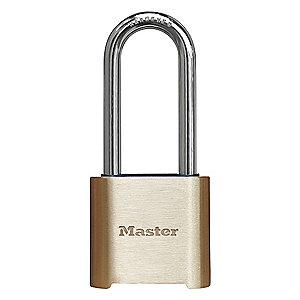 Master Lock Combination Padlock, Resettable Bottom-Dial Location, 2"