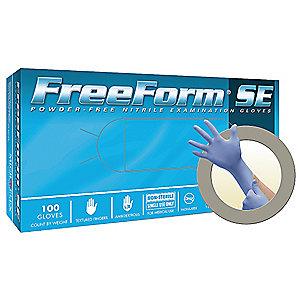 Microflex 9-1/2" Unlined Nitrile Disposable Gloves, Periwinkle, Size  XS, 100PK