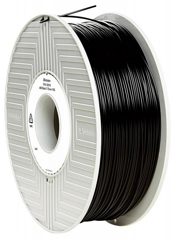 Verbatim 1.75mm Black ABS Filament for 3D Printer, 404m Reel, 1kg