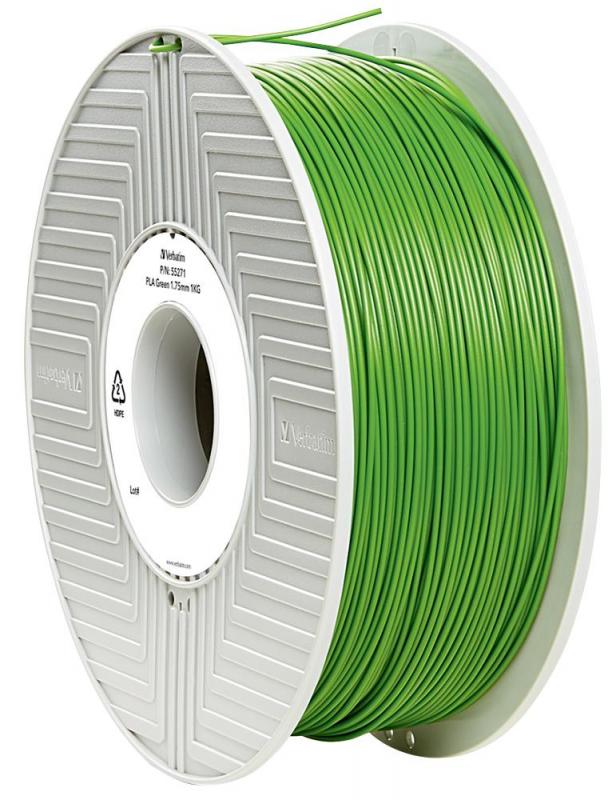 Verbatim 1.75mm Green PLA Filament for 3D Printer, 334m Reel, 1kg