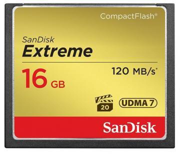 Sandisk 16GB Extreme CompactFlash Memory Card - 120 MB/s