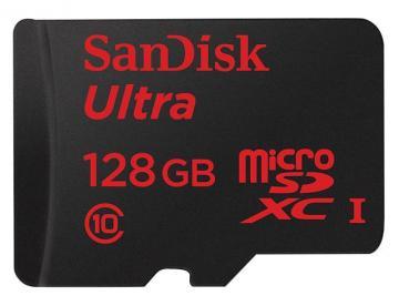 Sandisk 128GB Class 10 Ultra MicroSDXC UHS-1 Memory Card & SD Adapter