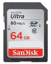 Sandisk 64GB Class 10 Ultra SDXC UHS-1 Memory Card - 80 MB/s