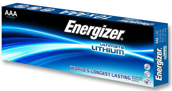 Energizer Ultimate Lithium AAA Batteries, 10 Pack