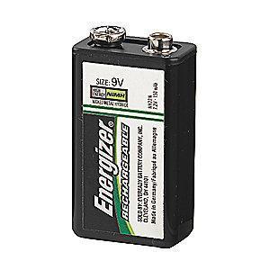 Energizer 9V Pre-Charged Rechargeable Battery, Recharge, NiMH, PK1