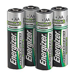Energizer AA Pre-Charged Rechargeable Battery, Recharge, NiMH, PK4