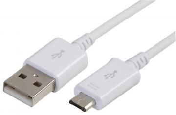 Samsung USB to Micro USB Plug White Charge and Sync Cable - 1m