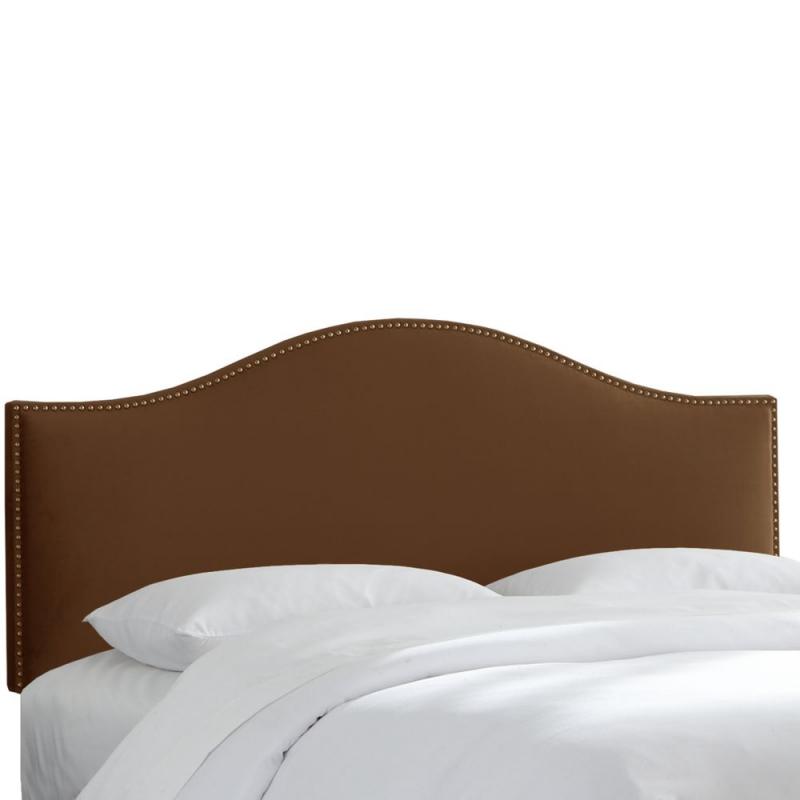 Skyline Furniture Twin Size Upholstered Headboard in Chocolate Microsuede