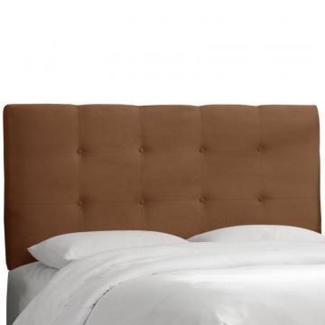 Skyline Furniture Upholstered Full Headboard, Premier Microsuede, Chocolate