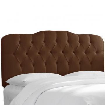 Skyline Furniture Upholstered Queen Headboard, Shantung, Chocolate
