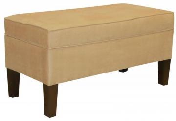 Skyline Furniture Storage Bench, Premier Microsuede, Tan