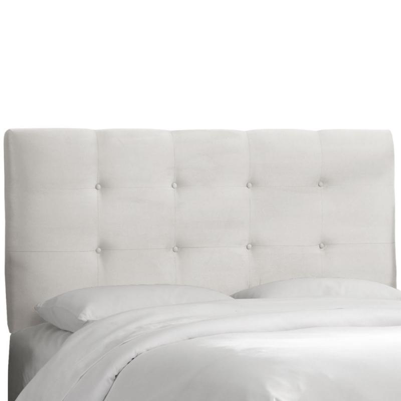 Skyline Furniture Tufted King Headboard In Premier White
