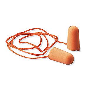 3M 29dB Disposable Tapered-Shape Ear Plugs; Corded, Orange, Universal