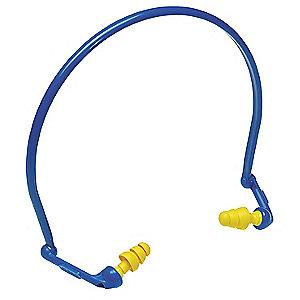 3M 27dB Reusable Flanged-Shape Hearing Band; Banded, Yellow, Universal