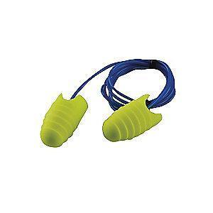 3M 31dB Disposable Tapered-Shape Ear Plugs; Corded, Yellow, L