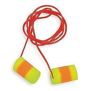 3M 33dB Disposable Cylinder-Shape Ear Plugs; Corded, Yellow, L