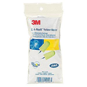 3M 32dB Disposable Tapered-Shape Ear Plugs; Corded, Yellow, Universal