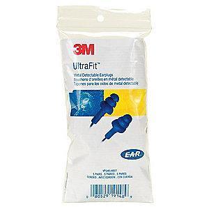 3M 25dB Disposable Flanged-Shape Ear Plugs; Corded, Blue, Universal