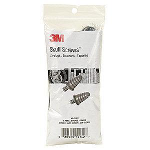 3M 32dB Disposable Tapered-Shape Ear Plugs; Corded, Silver, Universal