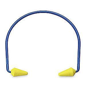 3M 20dB Reusable Pod-Shape Hearing Band; Banded, Yellow, Universal