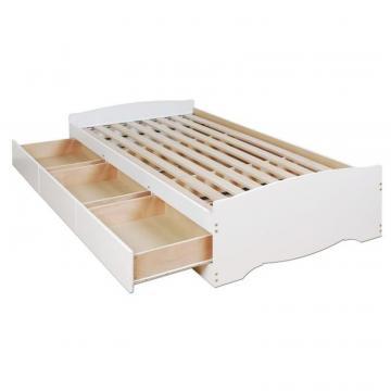 Prepac White Twin Mate's Platform Storage Bed with 3 Drawers