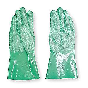 Condor Chemical Resistant Gloves, Standard Weight Thickness, Green, PR 1