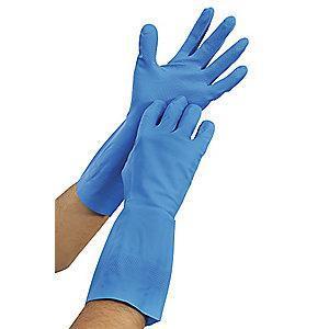 Condor Chemical Resistant Gloves, Unlined Lining, Blue, PR 1