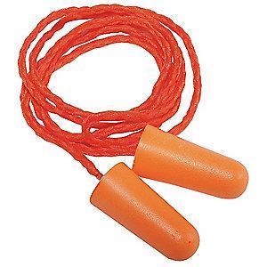 Condor 32dB Disposable Bullet-Shape Ear Plugs; Corded, Orange, Universal