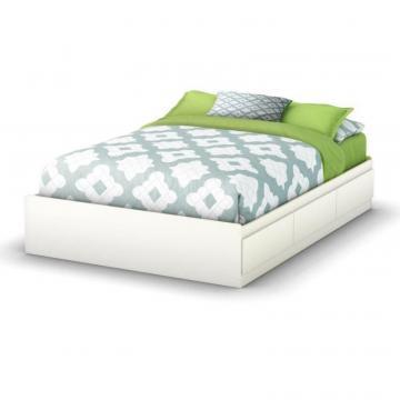 South Shore Full Bed Storage Collection Pure White