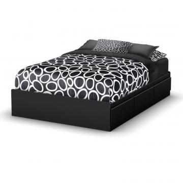 South Shore Majestic Full Mates Bed Pure Black