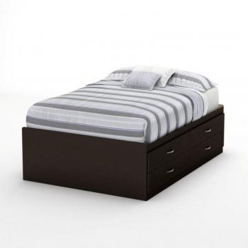 South Shore Lux Full Storage Bed Chocolate