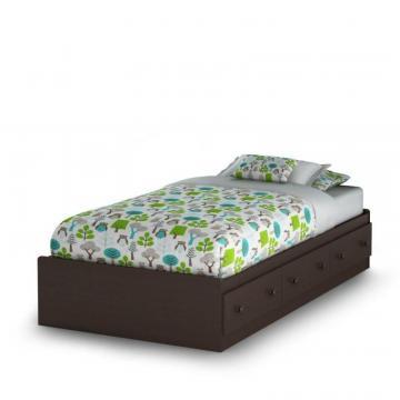 South Shore Brownie Twin 39 Inch Mates Bed, Chocolate