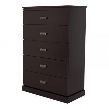 South Shore Gloria 5-Drawer Chest, Chocolate