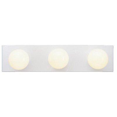 Westinghouse Bath Light Fixture, 3-Light, Low-Profile Bar, White, 100W, 4.5x18"